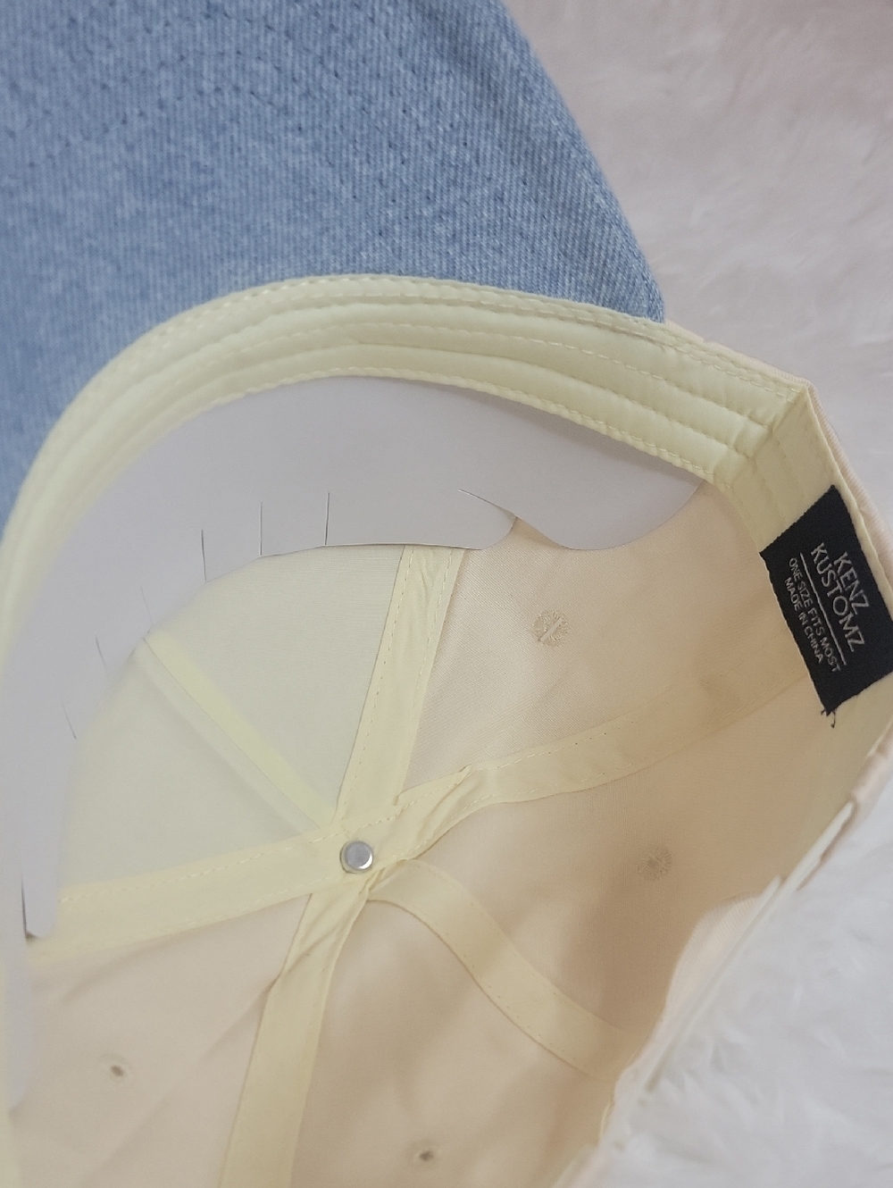 NWT Altar'd State Cream & Denim "United States of America" Embroidered Hat. - Picture 6 of 6